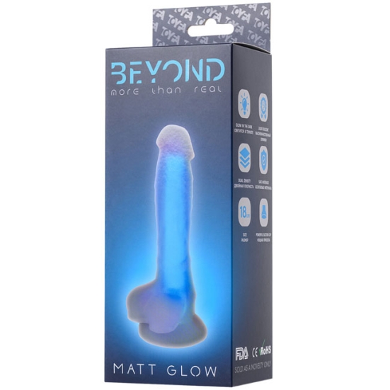 Фаллос Glow Beyond, синий