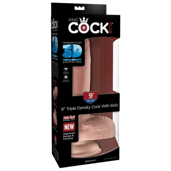 Фаллос King Cock Plus 9" Triple Density