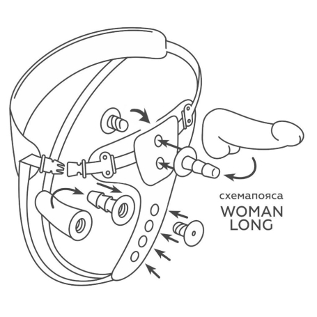 Женский страпон с 3 насадками Best Select