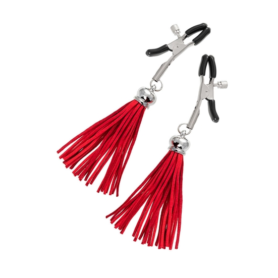 Зажимы на соски «Прищепки» с кисточками из замши