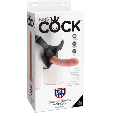 Страпон Pipedream - King Cock Harness 8"