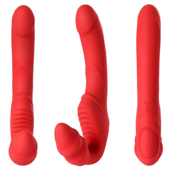 Страпон безремневой Black&amp;Red с вибрацией